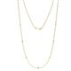 1 - Salina (7 Stn/1.9mm) Yellow Sapphire and Diamond on Cable Necklace 