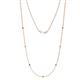 1 - Salina (7 Stn/1.9mm) Smoky Quartz and Diamond on Cable Necklace 