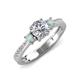 4 - Aniyah 1.26 ctw GIA Certified Classic Three Stone Round Natural Diamond (SI/H) and Opal Engagement Ring 