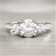 3 - Aniyah 1.34 ctw IGI Certified Classic Three Stone Round Lab Grown Diamond (VS1/F) and Natural Diamond Engagement Ring 