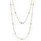 1 - Lien (13 Stn/1.9mm) Black and White Diamond on Cable Necklace 
