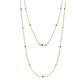 1 - Lien (13 Stn/1.9mm) London Blue Topaz and Diamond on Cable Necklace 