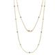 1 - Lien (13 Stn/1.9mm) Blue and White Diamond on Cable Necklace 
