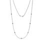 1 - Salina (7 Stn/2.3mm) Pink Sapphire on Cable Necklace 