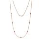 1 - Salina (7 Stn/2.3mm) Ruby on Cable Necklace 
