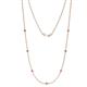 1 - Salina (7 Stn/2.3mm) Pink Tourmaline on Cable Necklace 