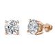 1 - Alina GIA Certified Round Diamond 3.00 ctw (VS/FG) Four Prongs Solitaire Stud Earrings 