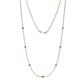 1 - Salina (7 Stn/2.3mm) Blue Topaz on Cable Necklace 