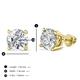 2 - Alina GIA Certified Round Diamond 3.00 ctw (SI/GH) Four Prongs Solitaire Stud Earrings 