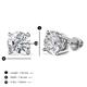 2 - Alina GIA Certified Round Diamond 3.00 ctw (VS/FG) Four Prongs Solitaire Stud Earrings 