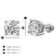 2 - Alina GIA Certified Round Diamond 4.00 ctw (VS/FG) Four Prongs Solitaire Stud Earrings 