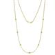 1 - Salina (7 Stn/2.3mm) Peridot on Cable Necklace 