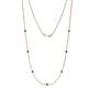 1 - Salina (7 Stn/2.3mm) Blue Diamond on Cable Necklace 