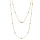 1 - Lien (13 Stn/2.3mm) Citrine and Diamond on Cable Necklace 