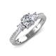 5 - Aniyah 1.34 ctw IGI Certified Classic Three Stone Round Lab Grown Diamond (VS1/F) and Lab Grown Diamond Engagement Ring 