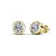 1 - Carys Natural Round Diamond Bezel Set Solitaire Stud Earrings 