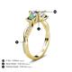 5 - Michele 1.52 ctw (5.50 mm) 3 Stone Princess Cut Lab Grown Diamond and Lab Created Alexandrite Twisted Vine Engagement Ring 