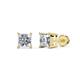 1 - Alina Princess Cut Lab Grown Diamond  1 1/2 ctw Four Prongs Solitaire Stud Earrings 