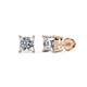 1 - Alina Princess Cut Lab Grown Diamond  1 1/2 ctw Four Prongs Solitaire Stud Earrings 
