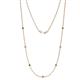 1 - Salina (7 Stn/2.3mm) Green Garnet and Diamond on Cable Necklace 