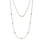 1 - Salina (7 Stn/2.3mm) London Blue Topaz and Diamond on Cable Necklace 