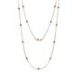 1 - Lien (13 Stn/2.6mm) Blue Topaz on Cable Necklace 