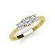 3 - Quyen 1.00 ctw (5.00 mm) Round Natural Diamond Three Stone Engagement Ring  