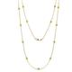 1 - Lien (13 Stn/2.6mm) Peridot on Cable Necklace 