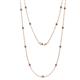 1 - Lien (13 Stn/2.6mm) Rhodolite Garnet on Cable Necklace 