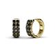 1 - Candice 2.00 mm Petite Black Diamond Double Row Hoop Earrings 