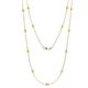 1 - Lien (13 Stn/2.6mm) Yellow Sapphire on Cable Necklace 
