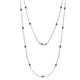 1 - Lien (13 Stn/2.6mm) Smoky Quartz on Cable Necklace 