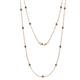 1 - Lien (13 Stn/2.6mm) Smoky Quartz on Cable Necklace 