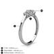 4 - Quyen 0.53 ctw (4.00 mm) Round Natural Diamond Three Stone Engagement Ring  