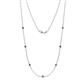 1 - Salina (7 Stn/2.6mm) Smoky Quartz on Cable Necklace 