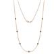 1 - Salina (7 Stn/2.6mm) Smoky Quartz on Cable Necklace 