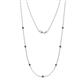 1 - Salina (7 Stn/2.6mm) Blue Diamond on Cable Necklace 