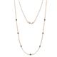 1 - Salina (7 Stn/2.6mm) Blue Diamond on Cable Necklace 