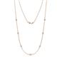 1 - Salina (7 Stn/2.6mm) White Sapphire on Cable Necklace 