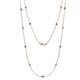 1 - Lien (13 Stn/2.6mm) Blue Topaz and Diamond on Cable Necklace 