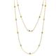 1 - Lien (13 Stn/2.6mm) Citrine and Diamond on Cable Necklace 