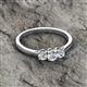 2 - Quyen 0.53 ctw (4.00 mm) Round Lab Grown Diamond Three Stone Engagement Ring  
