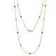 1 - Lien (13 Stn/2.6mm) Black and White Diamond on Cable Necklace 