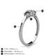 4 - Quyen 0.55 ctw (4.00 mm) Round Black Diamond and Lab Grown Diamond Three Stone Engagement Ring  