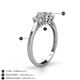 4 - Quyen 1.00 ctw (5.00 mm) Round Lab Grown Diamond Three Stone Engagement Ring 