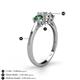 4 - Quyen 1.20 ctw (5.00 mm) Round Lab Grown Diamond and Lab Created Alexandrite Three Stone Engagement Ring 
