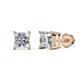 1 - Zoey GIA Certified Princess Cut Diamond 3.00 ctw (SI2/HI) Four Prongs Solitaire Stud Earrings 