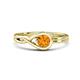 1 - Adah 0.40 ctw (5.00 mm) Round Citrine Twist Love Knot Solitaire Engagement Ring 