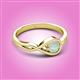 2 - Adah 0.35 ctw (5.00 mm) Round Opal Twist Love Knot Solitaire Engagement Ring 