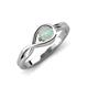 3 - Adah 0.35 ctw (5.00 mm) Round Opal Twist Love Knot Solitaire Engagement Ring 